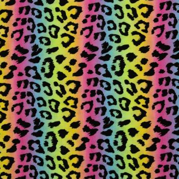 Double Slub Musselin Leo Print bunt by Swafing 